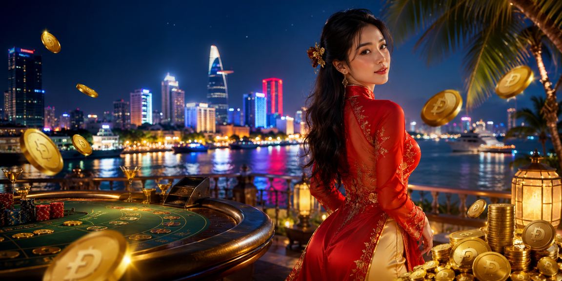 Hoa hậu mặc áo dài tham gia trò chơi Baccarat tại TP Hồ Chí Minh